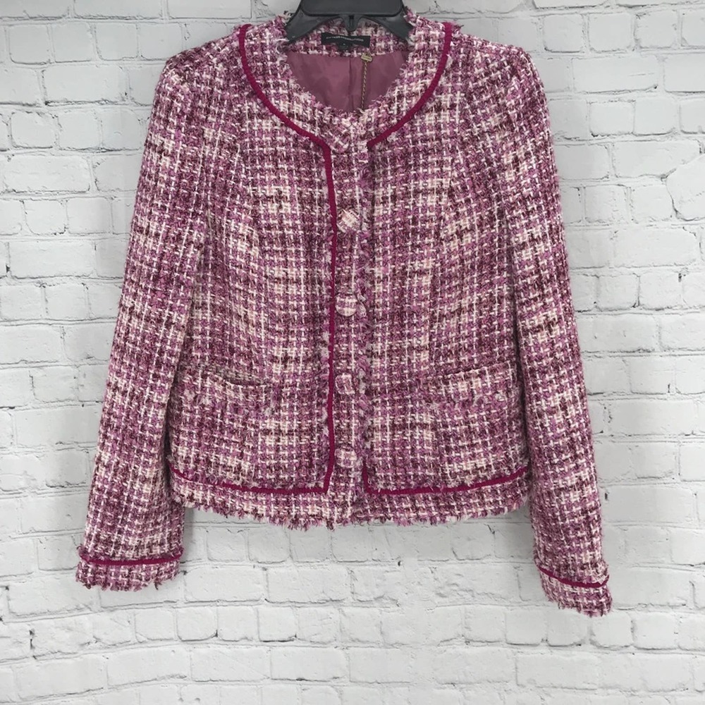 Express Pink Tweed Blazer
